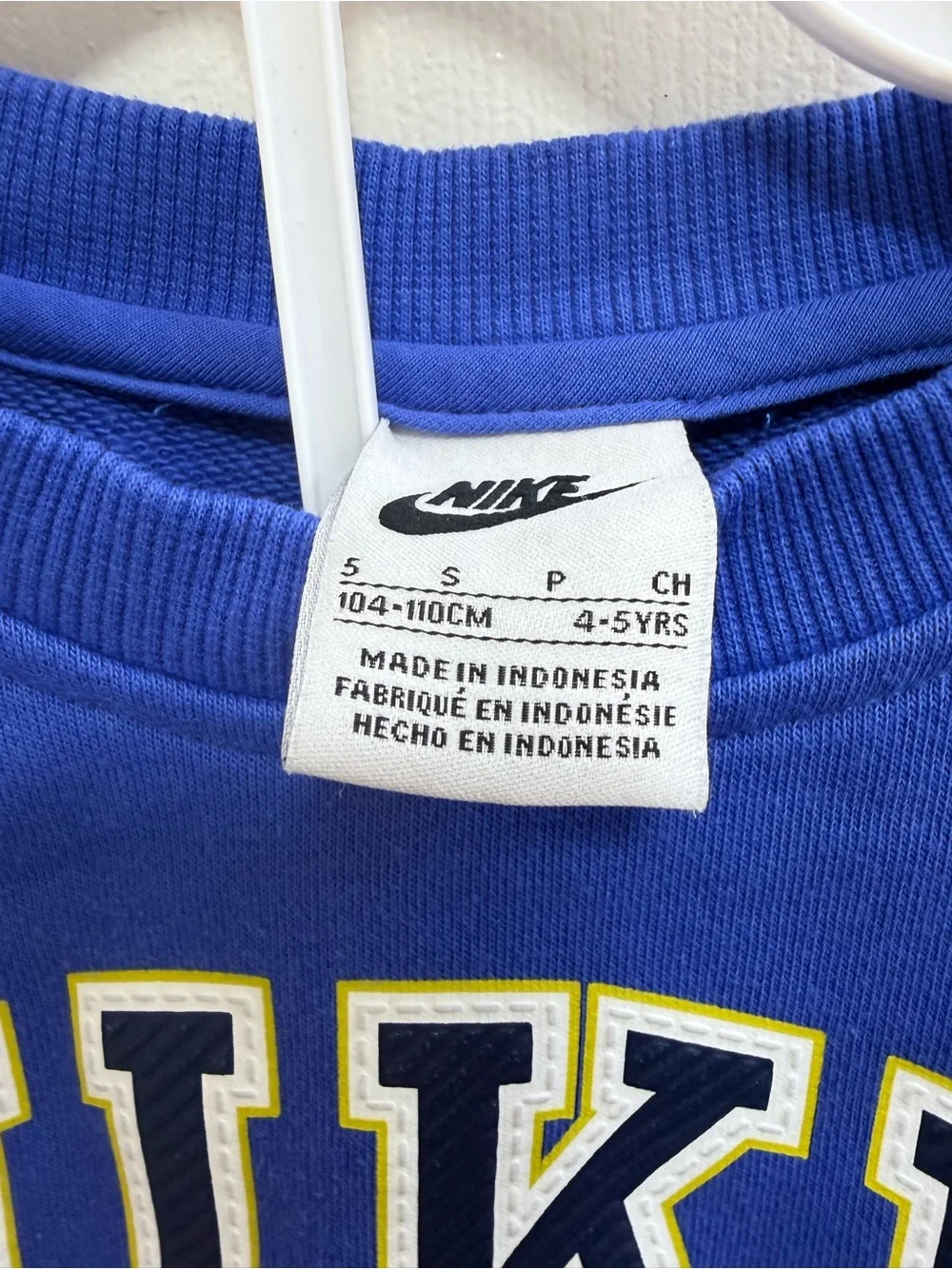 Nike Blue '1972 ATHL. DEPT.' Crewneck Sweatshirt & Joggers Set, Size 5